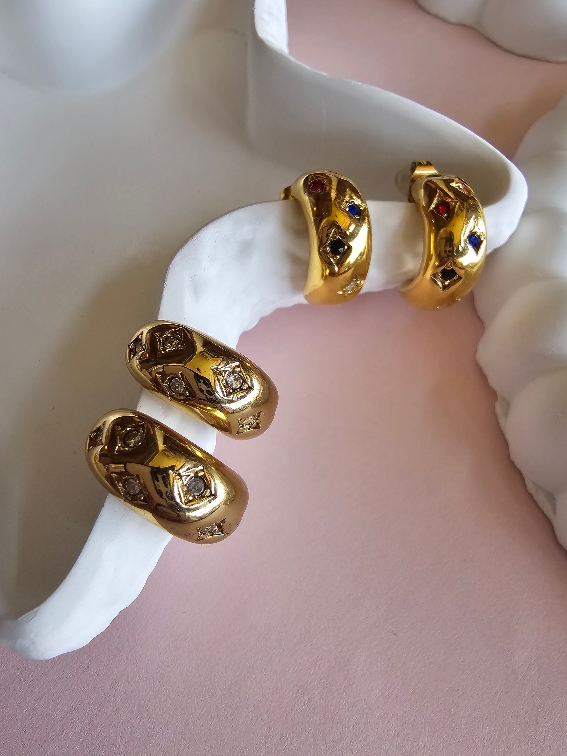 Aurora Luxe Gemstone Hoops