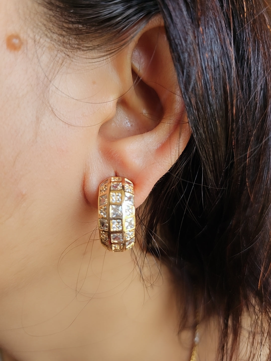 Gilded Glow Huggie Hoops