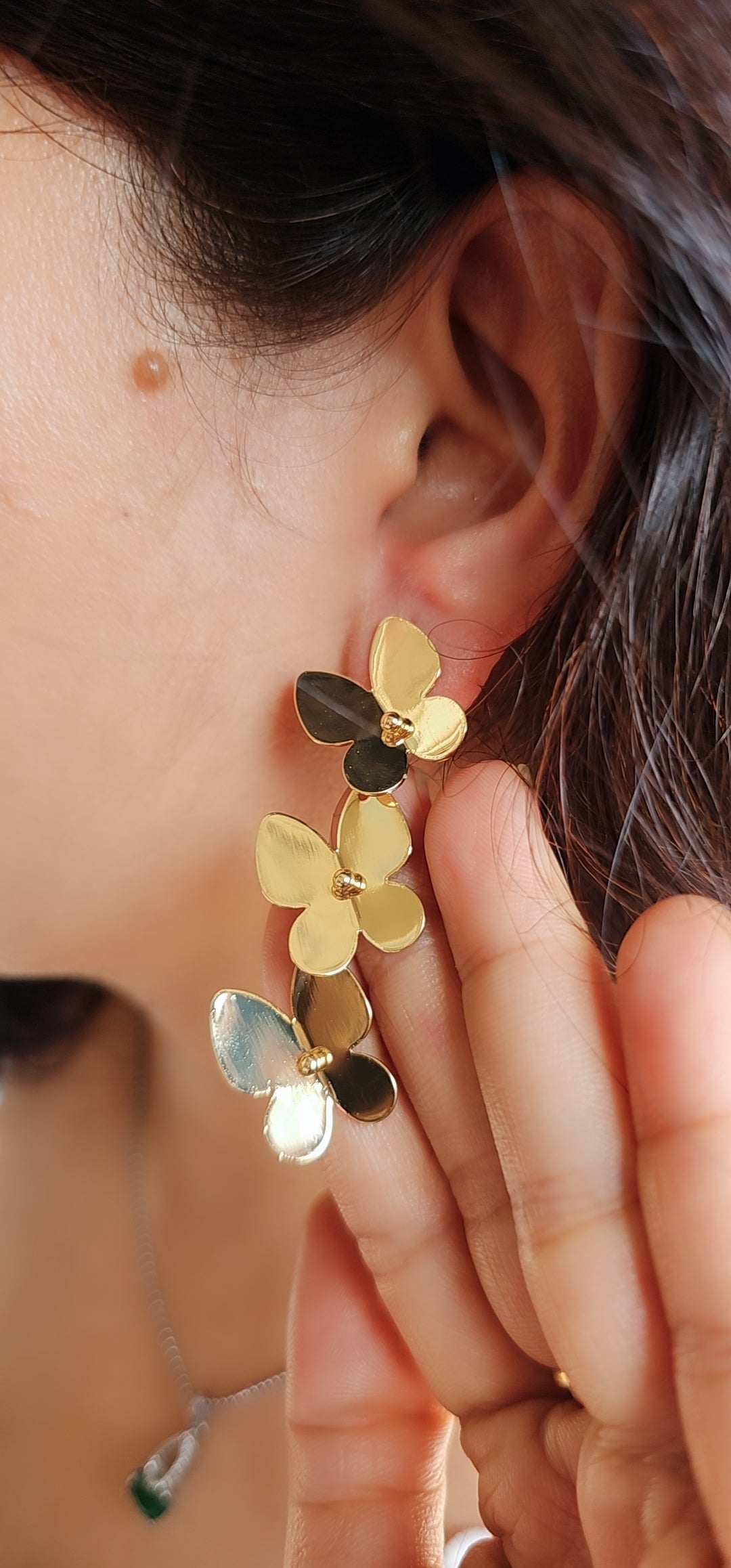 Butterfly tassel earring