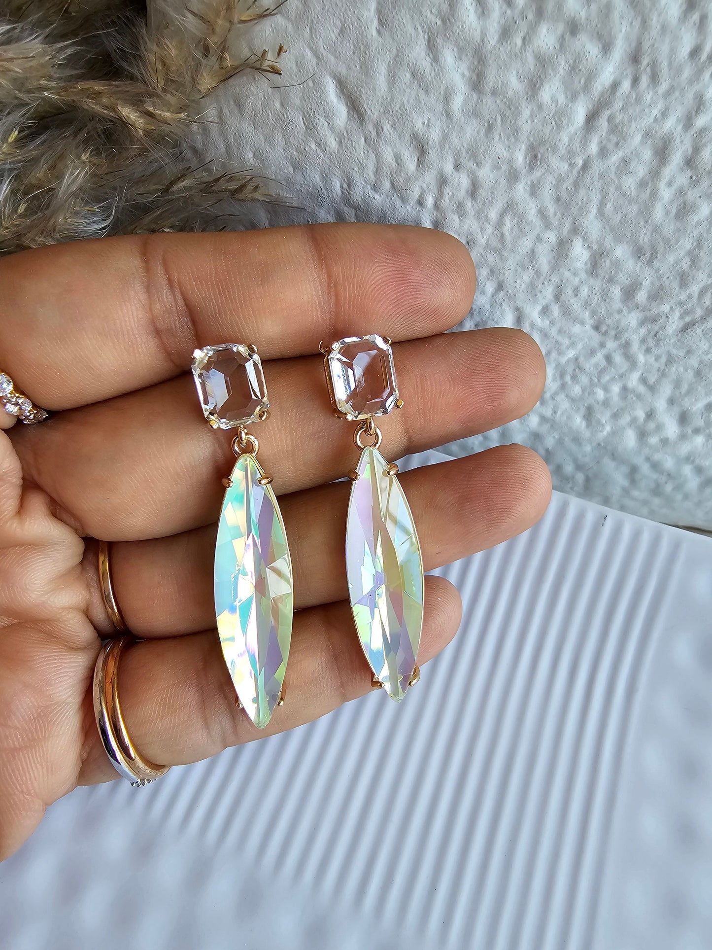 Aurora Crystal Drop Earring