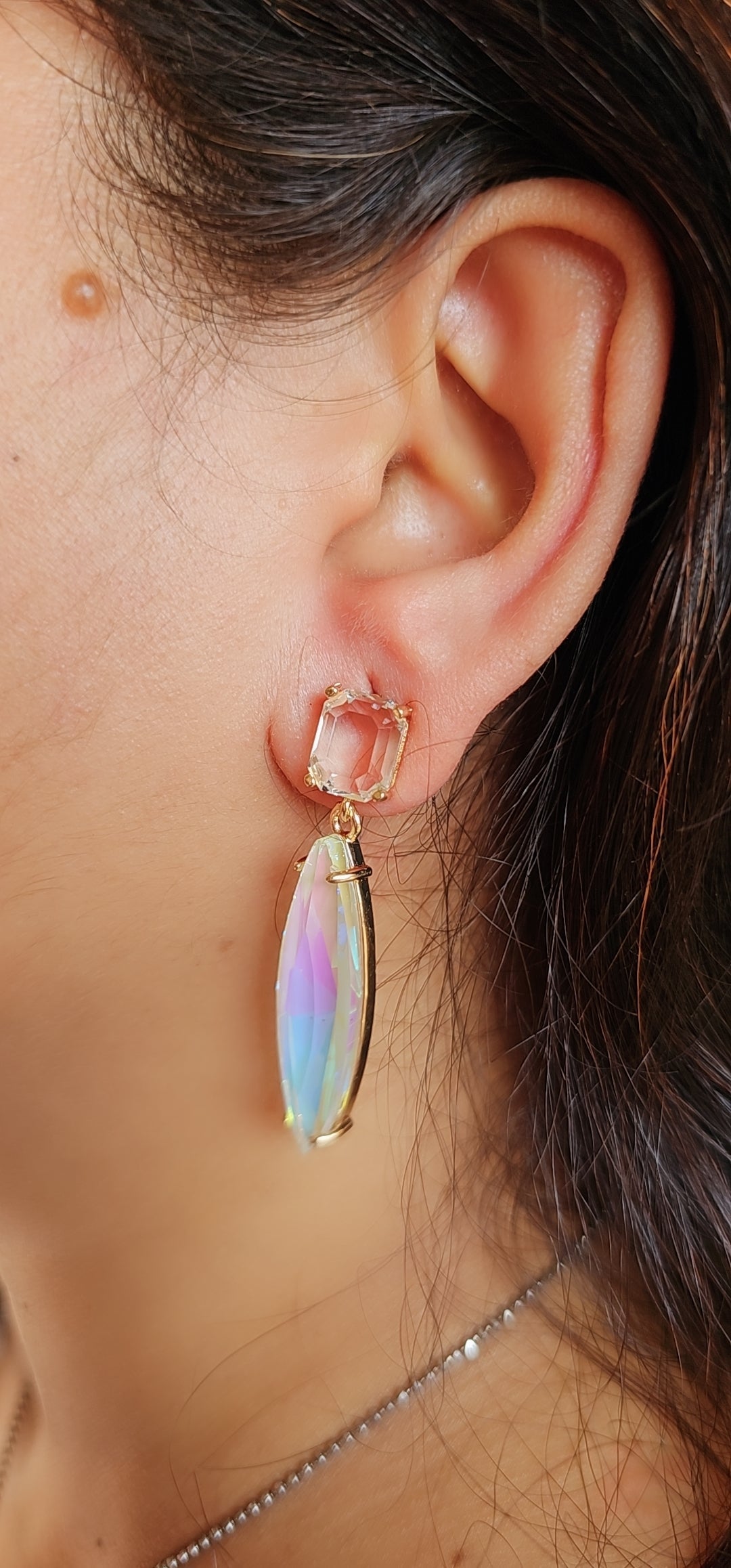 Aurora Crystal Drop Earring