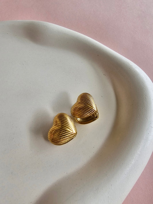 Golden Heart Studs