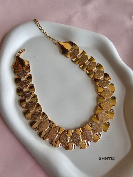 Golden Cascade Statement Necklace