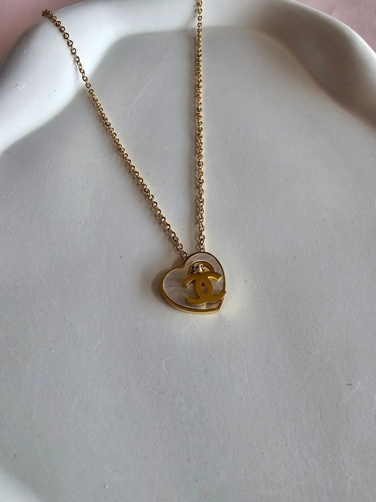 Heart Charm Logo Necklace