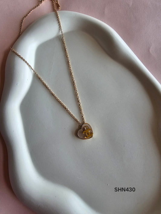 Heart Charm Logo Necklace