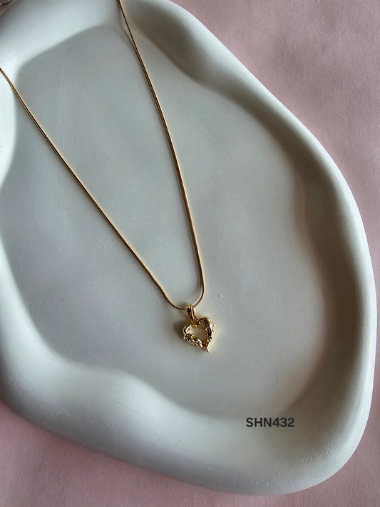 Crystal Heart Vine Necklace