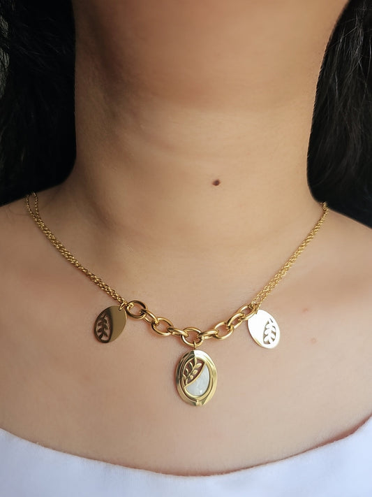 Nature Charm Trio Necklace