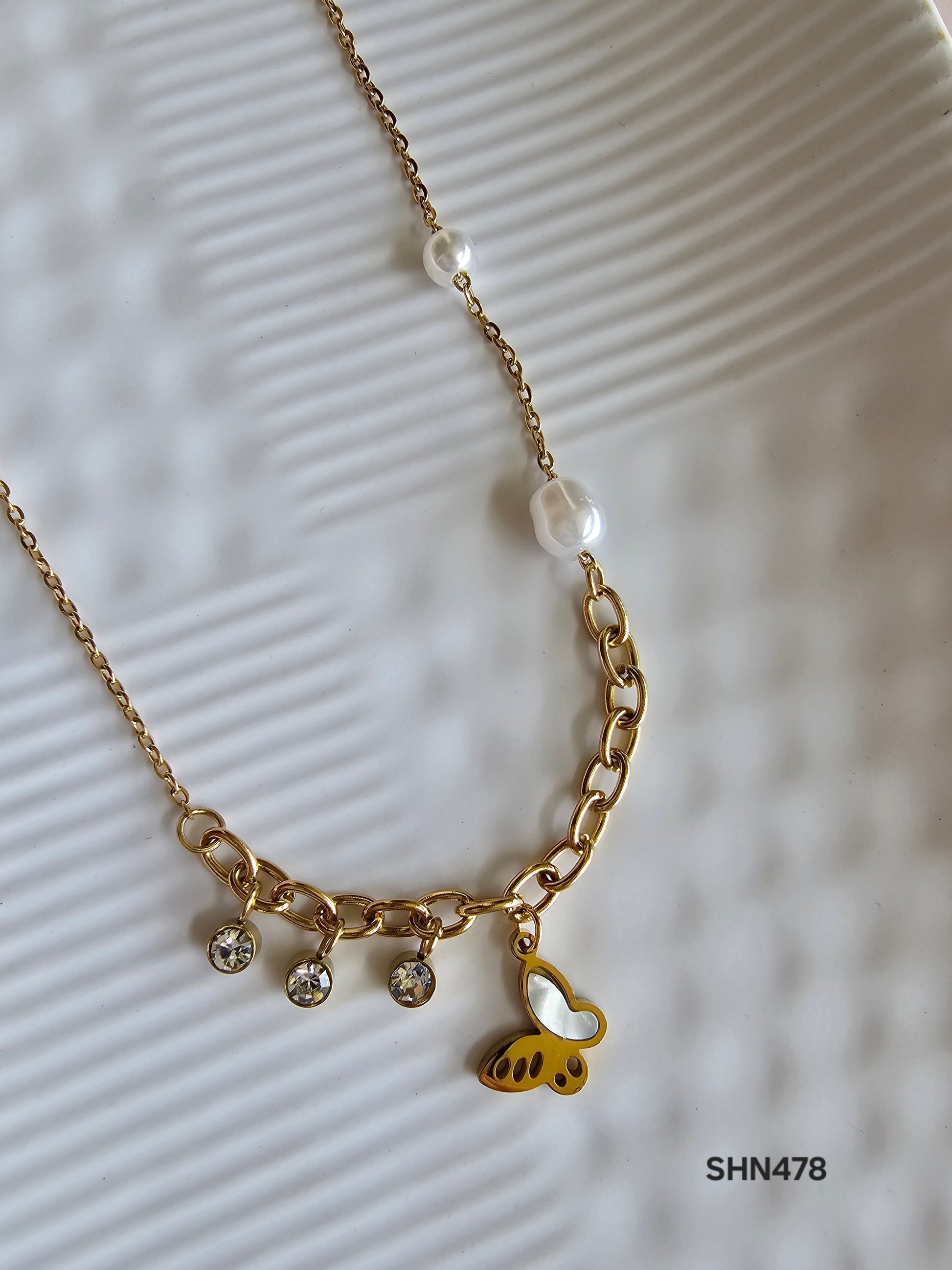 Butterfly Pearl Charm