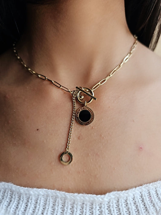 Onyx Orbit Necklac