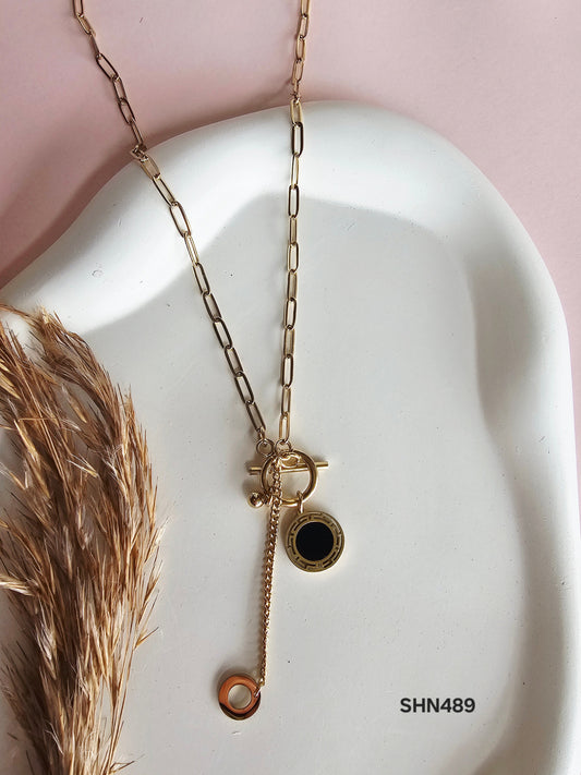Onyx Orbit Necklac