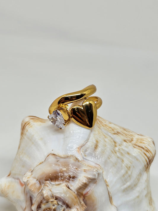 Twin Heart Ring