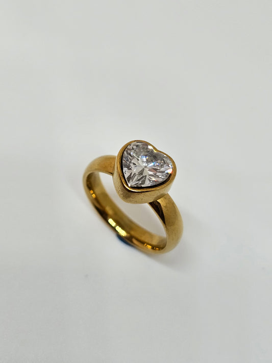Crystal Heart Ring