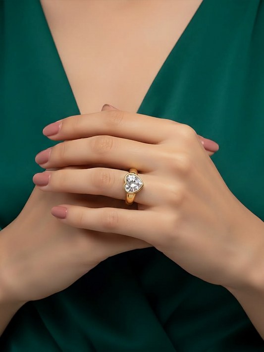 Crystal Heart Ring