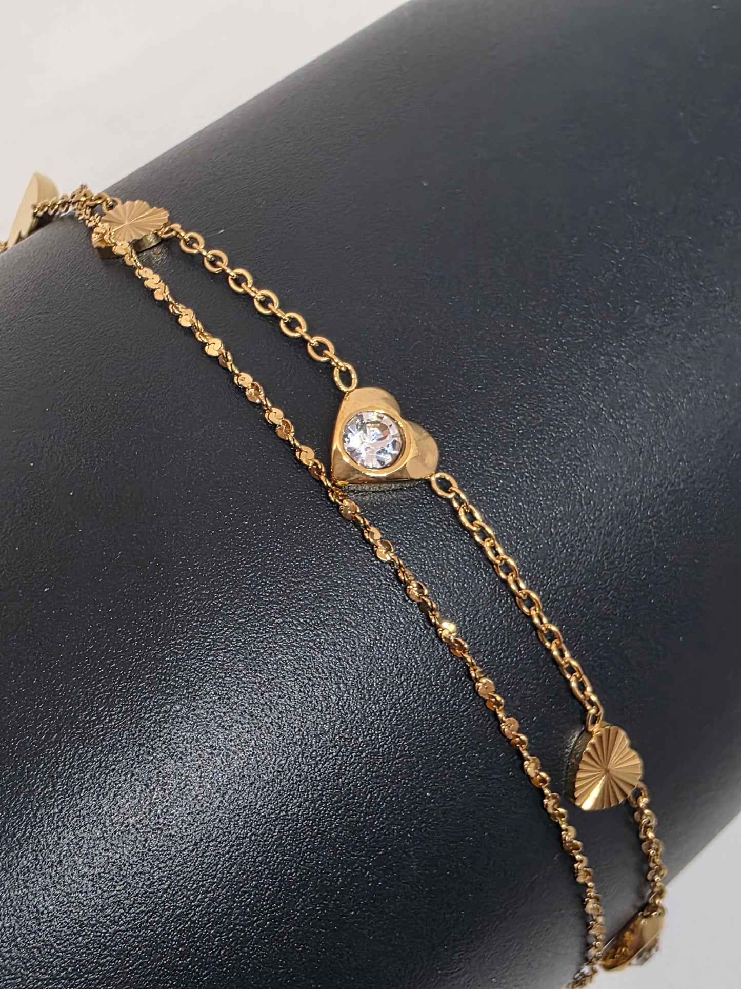 Golden Solstice Heart Bracelet