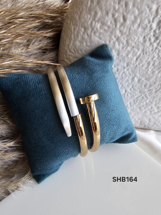Duo Nailhead Cuff Set