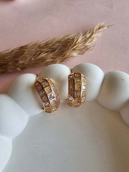 Gilded Glow Huggie Hoops