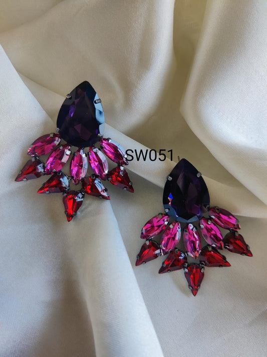 Crimson Bloom Studs