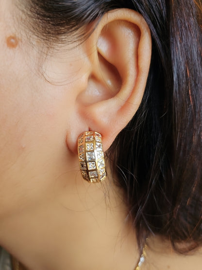 Gilded Glow Huggie Hoops