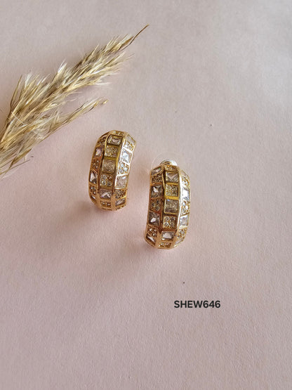 Gilded Glow Huggie Hoops