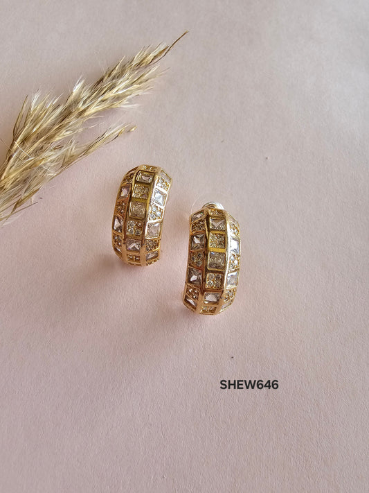 Gilded Glow Huggie Hoops