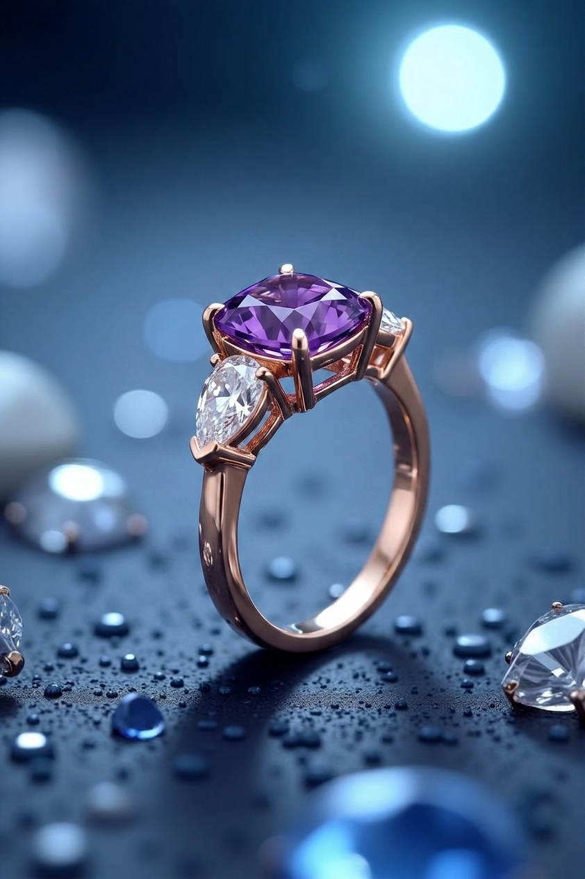 The Twilight Cushion Trilogy Ring