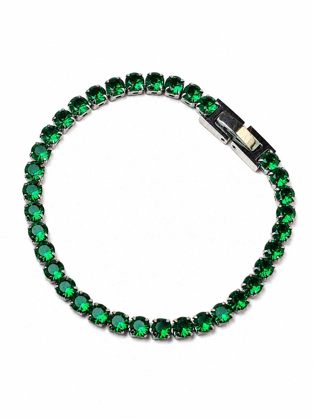 Emerald Green Tennis Bracelet – Classic Sparkle