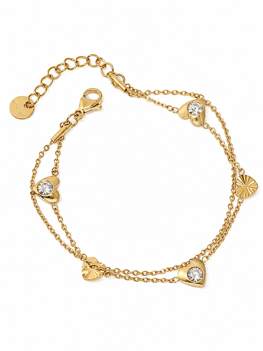 Golden Solstice Heart Bracelet