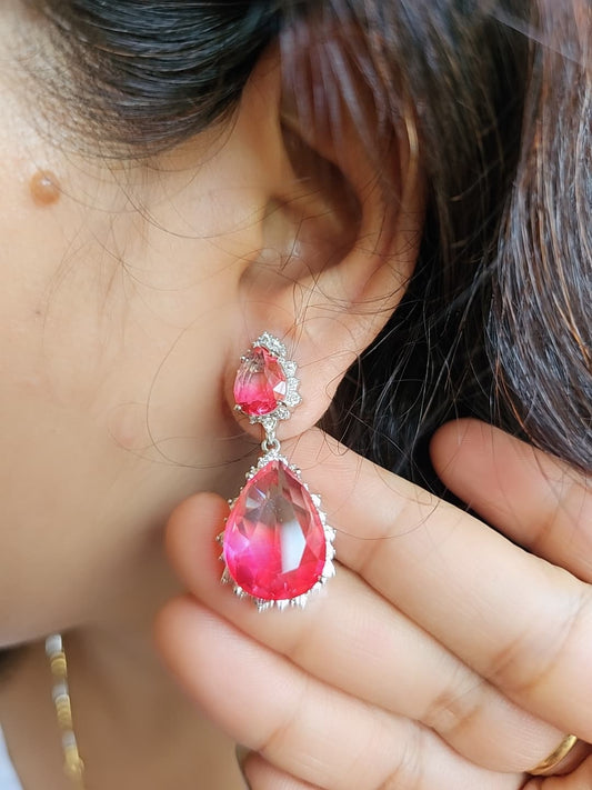 Rose Radiance Drop Earrings