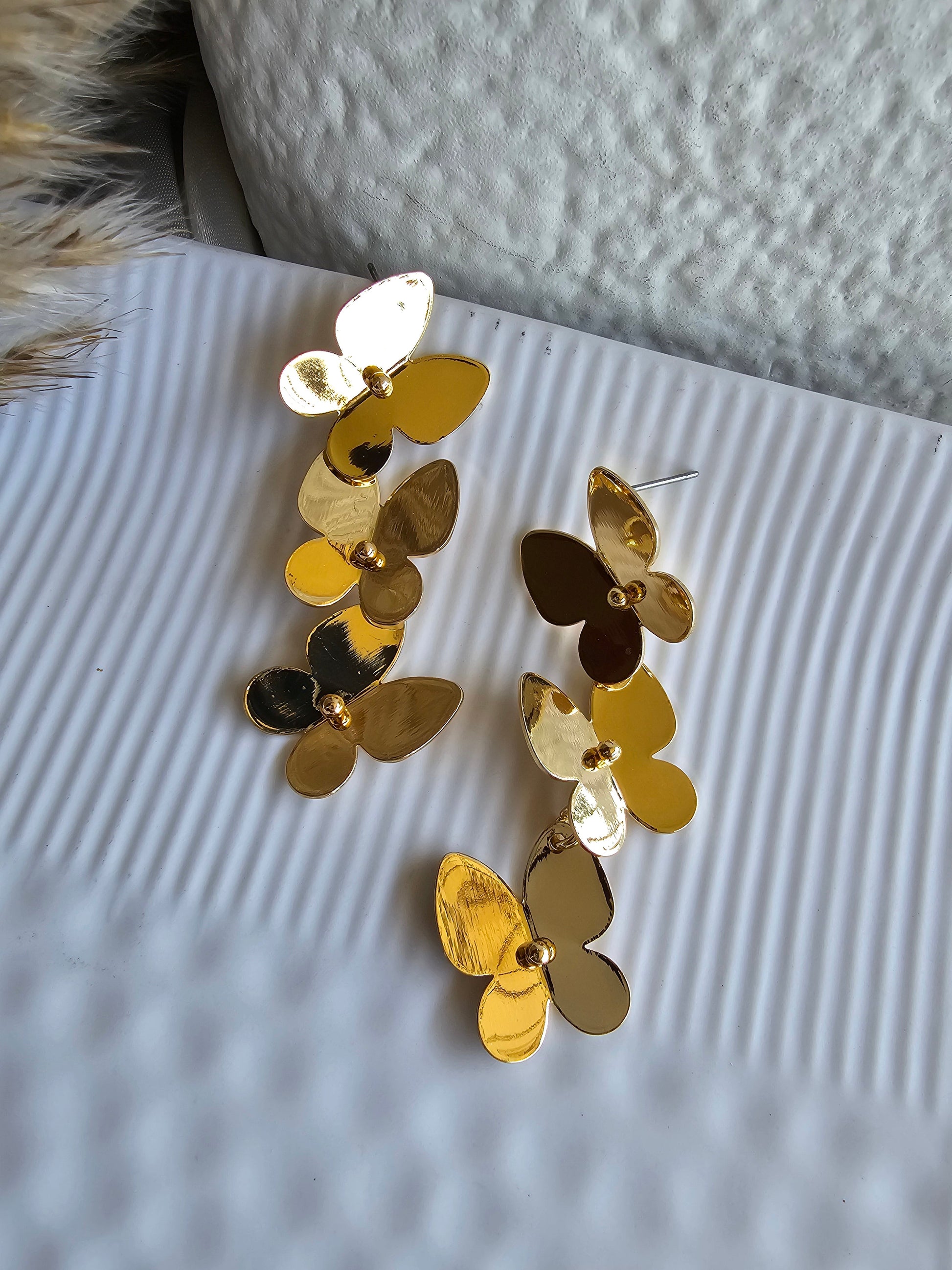 Butterfly tassel earring